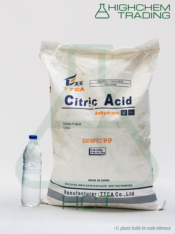Citric Acid USP Grade, Pharmaceutical Chemicals, Food Grade Chemicals, Cosmetic Chemicals, Supplier, Distributor, Manila, Philippines, Highchem Trading